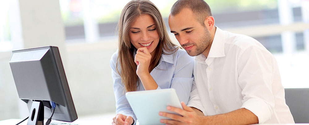 Couple Happy With Tech Support